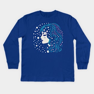 Moon Goddess Kids Long Sleeve T-Shirt